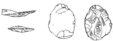 kern vernieuwingsafslag. Mesolithicum ca. 6000 v. Chr.(LxB=48x39mm)